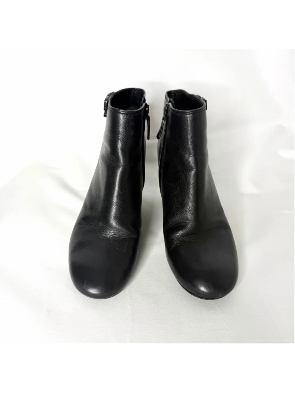 Women's Tory Burch Lowell Black Leather Wedge Ankle Boots Size 9.5